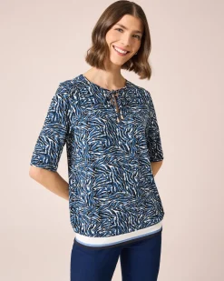 Sale Shirt mit Key-Hole und Kordel Shirts & Tops