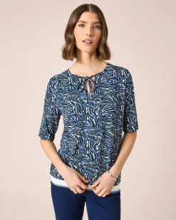 Sale Shirt mit Key-Hole und Kordel Shirts & Tops