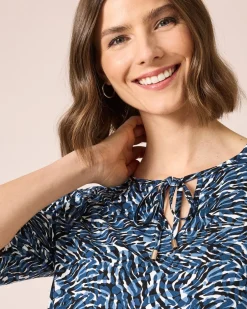 Sale Shirt mit Key-Hole und Kordel Shirts & Tops