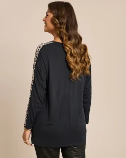 Online Shirt mit Leo Print Detail Shirts & Tops