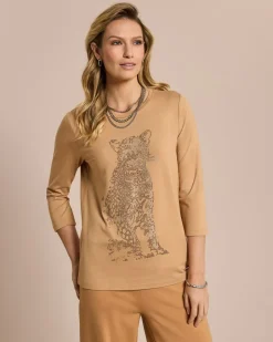 Best Shirt mit Leoparden-Strassprint Shirts & Tops