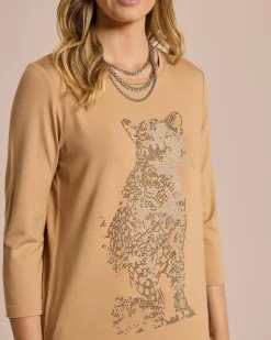 Best Shirt mit Leoparden-Strassprint Shirts & Tops