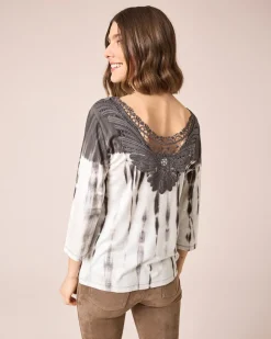 Sale Shirt mit Mandala-Druck und Spitze Shirts & Tops