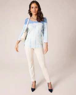 Sale Shirt mit Mandala-Druck und Spitze Shirts & Tops