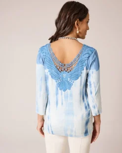 Sale Shirt mit Mandala-Druck und Spitze Shirts & Tops