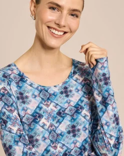 Online Shirt mit Mosaik-Druck, Rundhals Shirts & Tops