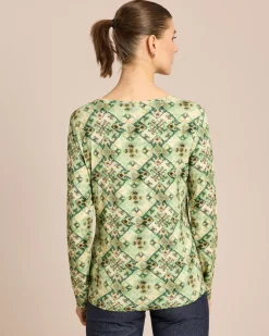 Online Shirt mit Mosaik-Druck, Rundhals Shirts & Tops