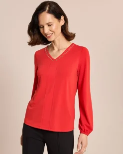 Clearance Shirt mit Nietenbesatz Shirts & Tops