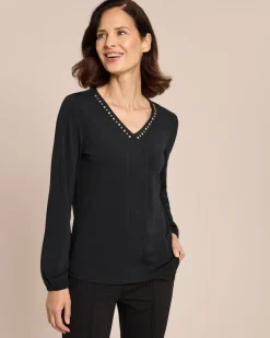 Clearance Shirt mit Nietenbesatz Shirts & Tops