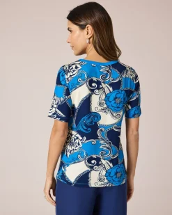 Shirt mit Ornament- und Rosendruck Shirts & Tops