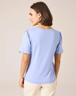 New Shirt mit Pompom-Details Shirts & Tops