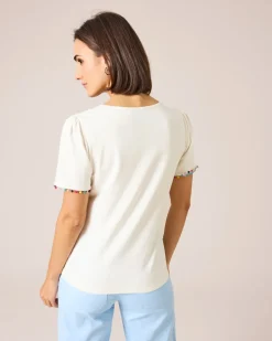 New Shirt mit Pompom-Details Shirts & Tops