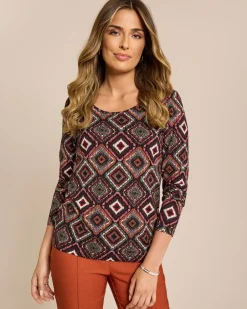 Sale Shirt mit Rauten-Druck Shirts & Tops