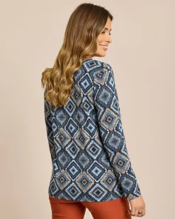 Sale Shirt mit Rauten-Druck Shirts & Tops