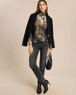 Hot Shirt mit Rollkragen und Alloverdruck Shirts & Tops