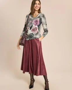 Clearance Shirt mit Rosen-Animal-Druck Shirts & Tops