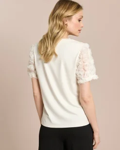 Online Shirt mit Rosendetails am Ärmel Shirts & Tops