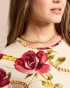 New Shirt mit Rosen-Kettendruck Shirts & Tops