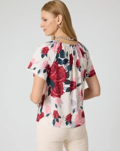 Hot Shirt mit Rosen-Print Shirts & Tops
