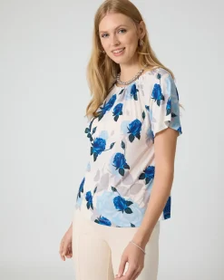 Hot Shirt mit Rosen-Print Shirts & Tops