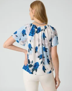Hot Shirt mit Rosen-Print Shirts & Tops