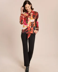 Shirt mit Schluppe und Alloverdruck Shirts & Tops