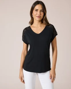 Hot Shirt mit Schulterdekor Shirts & Tops