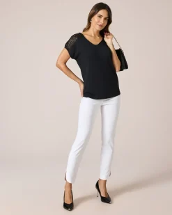 Hot Shirt mit Schulterdekor Shirts & Tops