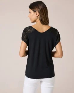 Hot Shirt mit Schulterdekor Shirts & Tops