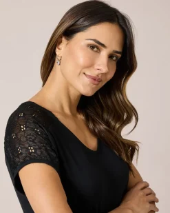 Hot Shirt mit Schulterdekor Shirts & Tops