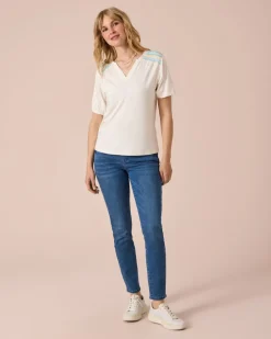 Shirt mit Smok-Detail Shirts & Tops