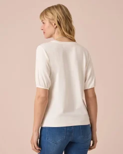 Shirt mit Smok-Detail Shirts & Tops