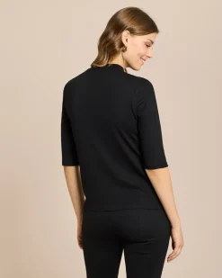 Outlet Shirt mit Spitze und Stehkragen Shirts & Tops