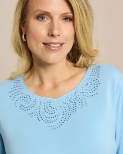 Sale Shirt mit Strass Deko Shirts & Tops