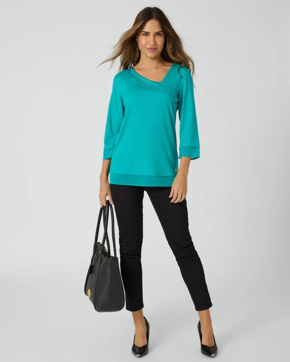 Discount Shirt mit Strassdeko Shirts & Tops