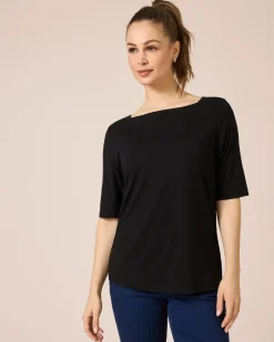 New Shirt mit U-Boot-Ausschnitt Shirts & Tops