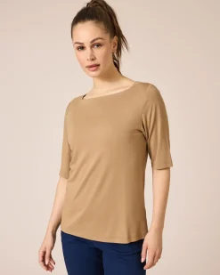 New Shirt mit U-Boot-Ausschnitt Shirts & Tops