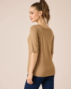 New Shirt mit U-Boot-Ausschnitt Shirts & Tops