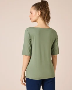 New Shirt mit U-Boot-Ausschnitt Shirts & Tops