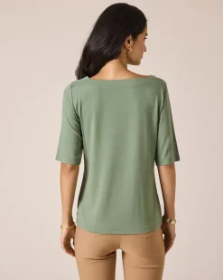 New Shirt mit U-Boot-Ausschnitt Shirts & Tops