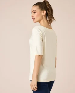 New Shirt mit U-Boot-Ausschnitt Shirts & Tops