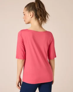 New Shirt mit U-Boot-Ausschnitt Shirts & Tops