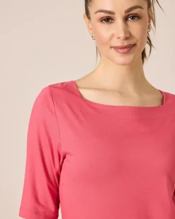 New Shirt mit U-Boot-Ausschnitt Shirts & Tops