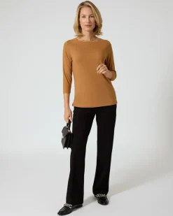 New Shirt mit U-Boot-Ausschnitt Shirts & Tops