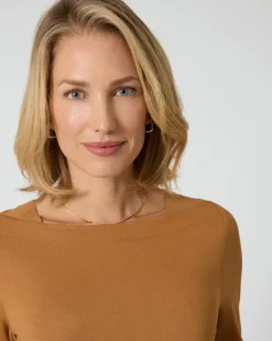 New Shirt mit U-Boot-Ausschnitt Shirts & Tops