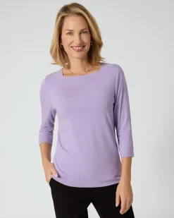 New Shirt mit U-Boot-Ausschnitt Shirts & Tops