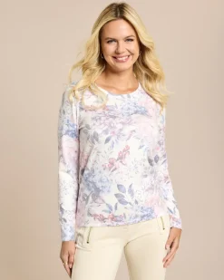 Soft Pullover Hortensien-Rosen-Mix Strickware