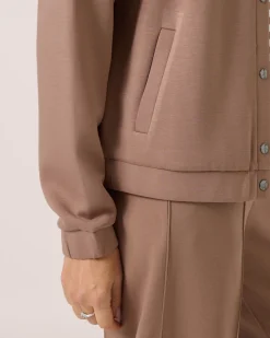 Clearance Soft Sweat Jacke mit Druckknöpfen Jacken & Mäntel