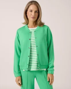 Clearance Soft Sweat Jacke mit Druckknöpfen Jacken & Mäntel