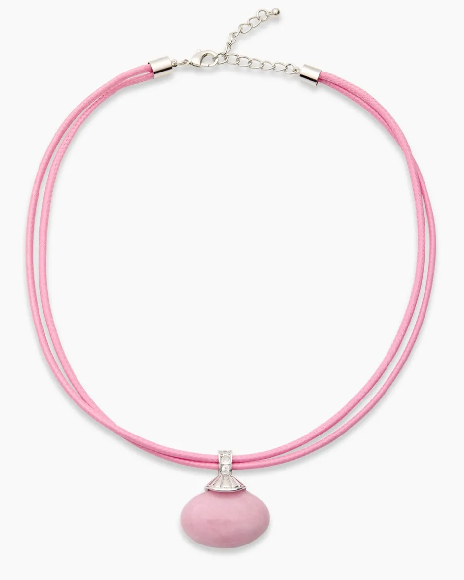 Best Stein-Collier mit Textilband Halsketten & Colliers